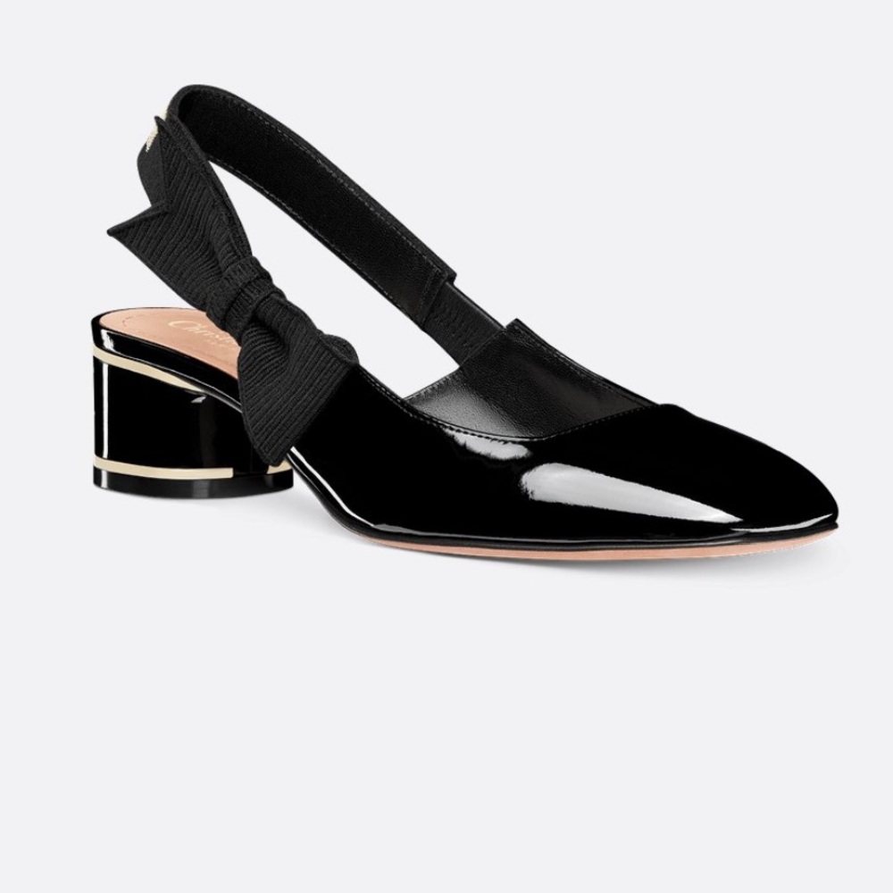 Miss Dior Black Slingback Heels